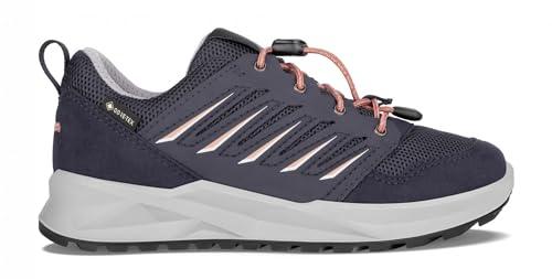 LOWA Axos GTX Lo Junior 36-40 Blau - Gore-Tex Komfortabler wasserdichter Kinder Gore-Tex Outdoorschuh, Größe EU 37 -