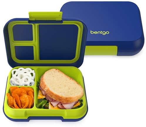 Bentgo® Pop Boîte à déjeuner étanche et séparateur amovible pour adolescents à partir de 8 ans et plus, peut contenir 5 tasses d'aliments, 3 à 4 compartiments, passe au micro-ondes/lave-vaisselle