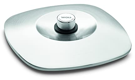 Woll Diamond Logic XR Pro Edelstahldeckel, viereckig, 28 cm x 28 cm, Deckelknopf mit permanenter Entlüftung