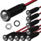 Gebildet 10pcs Voyants LED en Plastique AC/DC 12-24V Taille du Trou de Montage 6mm (Blanc)
