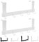LFSEMINI 1/2/4 Pack Over Door Hook Hanger, Black/White, Long/Short, Heavy-Duty Over Door Hanger(2 Pack, White, Short)