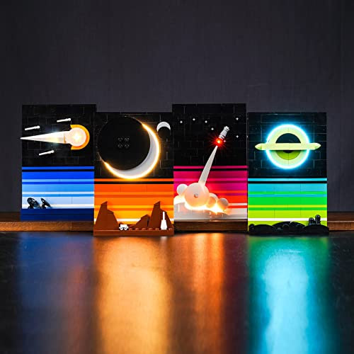 LocoLee Led Licht Set Kompatibel mit Lego Tales of The Space Age, Led Beleuchtungs Set Compatible with Lego 21340 Ideas Tales of The Space Age 3D Postcards - Nur Lichter Set, Kein Modell