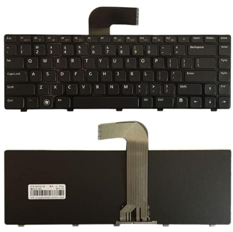 US Keyboard for Dell Inspiron 14R N4110 M4110 N4050 M4040 N5050 M5050 M5040 N5040 3330 X501LX502L P17S P18 N4120 M4120 L502X (Black)