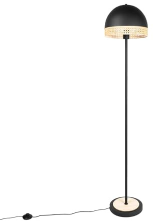 Lindby Stehlampe Lonnaris (Retro, Vintage Antik) in Schwarz aus Metall (1 flammig E27) - Stehleuchte Standleuchte Floor Lamp Wohnzimmerlampe Wohnzimmerleuchte