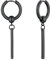 FindChic Schwarz lang Bar Ohrhänger Edelstahl Stab-Ohrringe Chain Hoop Charms Statement-Creolen Minimalistische Ohrschmuck für Paar Pärchen Frauen Juns