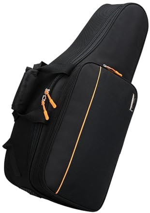 Fonowx Estuche para saxofón Alto, bolsa para saxofón, mochila portátil gruesa para saxofón Alto con bolsillo Exterior para accesorios de instrumentos de
