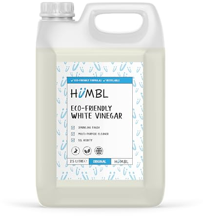 Humbl - Eco White Vinegar Cleaning - All Natural Multi-Surface & Multi-Purpose Cleaner, Limescale Remover, Laundry Softener & More - 100% Vegan & Cruelty Free - 2.5 Litre