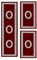 HomebyHome Bettumrandung Schlafzimmer 3 teilig Teppich Rot-2 - Waschbarer Bettumrandung Teppich Läufer Set Extra Flauschig Bettvorleger Schlafzimmer Bettset:2 St. 80x150 cm | 1 St. 80x300 cm