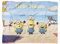 PICANOVA Personalisierte Minions Decke mit Name 200x150cm - Premiumqualität Kuscheldecke für Kinder - Weich Fleece Decke - Geschenk für Fans der Ich - Einfach unverbesserlich - Minions Beach Day
