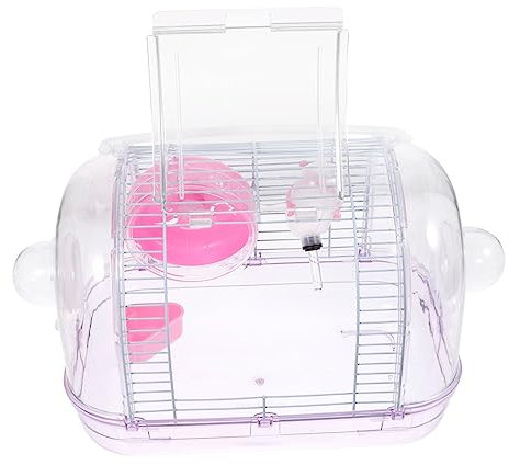 Happyyami Cage De Transport Transparent pour Hamster Et Cohchon Base Solide Portable Et Ventilé pour Petits Animaux De Compagnie Confort Et Sécurité