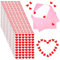 Qianyu 3000 Stück Kleine Herz Aufkleber Selbstklebend Herzform Stickers 1,27 cm Verpackungsaufkleber für Scrapbook, Gastgeschenke, Einladungen, Boxen, Taschen