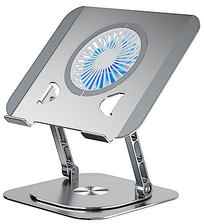 New Laptop Stand 360 Degree Rotating Folding Cooling Fan Optional Bracket Tablet Pad Desktop Holder Rising Rack 7-17 Inch