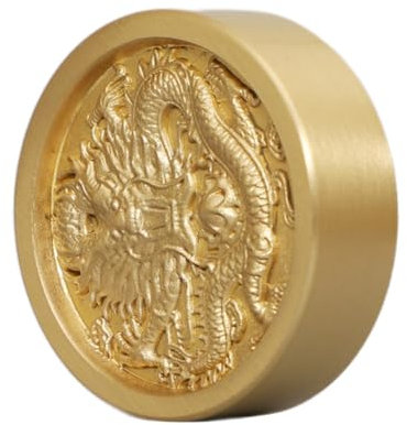 Operitacx Messing Lineal Briefbeschwerer Einzigartige Briefbeschwerer Runder Block Ungewöhnliche Antike Massive