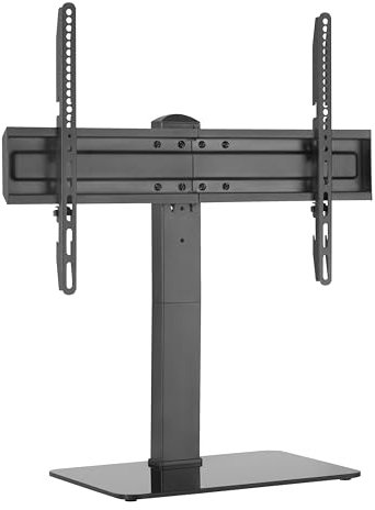 METRONIC 451078 Support TV sur Pied Universel Pivotant pour Télé 37 à 70 Pouces (94 à 178 cm) - Stand Television à Poser sans Percer sur Meuble - 9 Hauteurs Ajustable - Noir