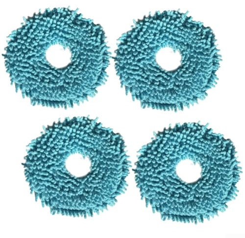 Honseadek Paquete de 4 trapos de repuesto para fregona Conga 11090 Spin Revolute Home&Wash Robot Aspiradora, accesorio de limpieza de microfibra, fácil instalación