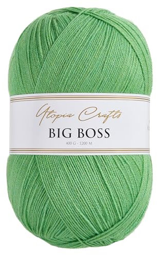 Utopia Crafts Big Boss 400g Knitting & Crochet Yarn 1200m (Leaf Green)