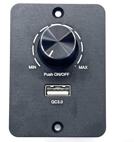 DC 24V LED Dimmer, Multifunctional DC 12V LED Dimmer Smooth Lighting Control Dimming Switch USB Charging For RVs Boats Vehicles