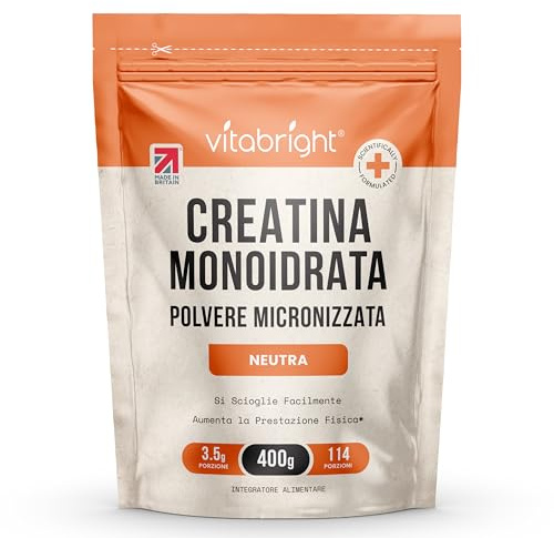 Creatine Monohydrate Powder Micronised | 400g Pouch | 114 Servings | 200 Mesh Easy Dissolving Pure Powder