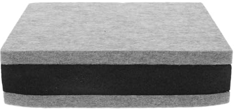 DECORNIJIA Akustische Lautsprecherpads 20x20x5,2cm Schalldämmende Subwoofer Dämmplatte Graues Diffusor Kissen Zur Vibrationsisolierung Für Monitorlautsprecher Und Bodenschutz