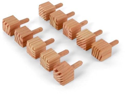 Woodsellers Ziernägel Lärche gefast 10‑er‑Set dekorative Holznägel mit Holzdübel – naturbelassen & formstabil – für Fachwerk & Möbelbau (Beveled larch, 20 × 20 × 20 mm)