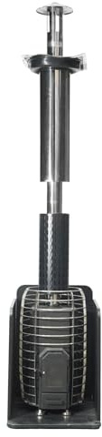 amocane Chauffage à bois et kit de cheminée pour sauna sec/humide, en acier inoxydable 304 avec chauffage électrique 9-15 kW 90,6 °C, accessoires de sauna pour sauna traditionnel à vapeur/tonneau
