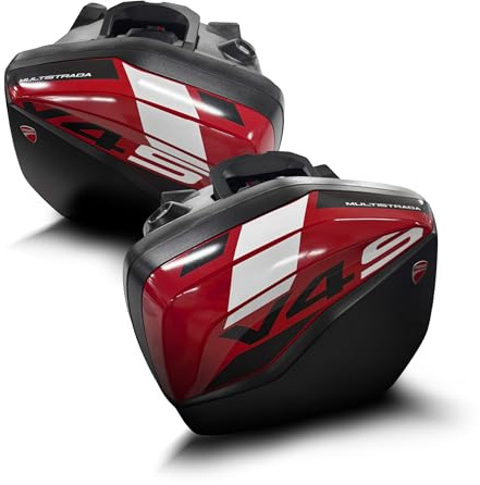 Az Graphishop Aufkleber Valige kompatibel mit Ducati Multistrada V4 S Touring Model Schutz vor Kratzern und Abrieb Made in Italy VAD-P-003 (Rot)