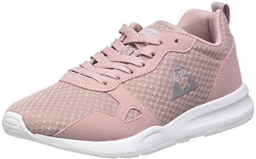 Le Coq Sportif Women's LCS R600 W Feminine Mesh/S Nubuck Low Sneakers, Pale Pink Mauve Old Silver, 5.5 UK