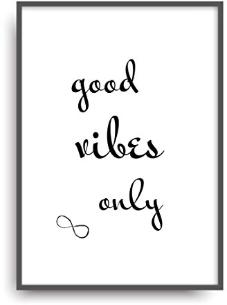 ALEMARG Fine Art Kunstdruck Good Vibes Poster Print Plakat Moderne Vintage Deko Bild ungerahmt DIN A4 Geschenk