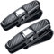 FineGood Juego de 2 Soportes para Gafas de Sol para Coche, con Clip para Tarjetas, Color Negro