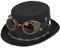 Bristol Novelty BH673 Steampunk-Hut-Kostüm, 1 Stück, schwarz, Einheitsgröße, Alter 14 Jahre, Top Brille und Ausrüstung, Herren Halloween