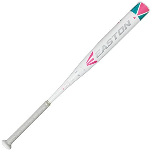 Easton 2018 Topaz Fast Pitch Softball Bat-10, Unisex, A11354930, White/Teal/Pink, 30/20 oz