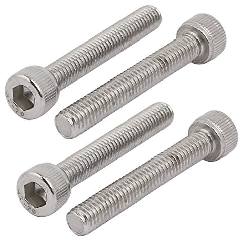 sourcing map 4 Stück M6x40mm 304 Edelstahl Linksgewinde Innensechskantschraube Verschluss DE de