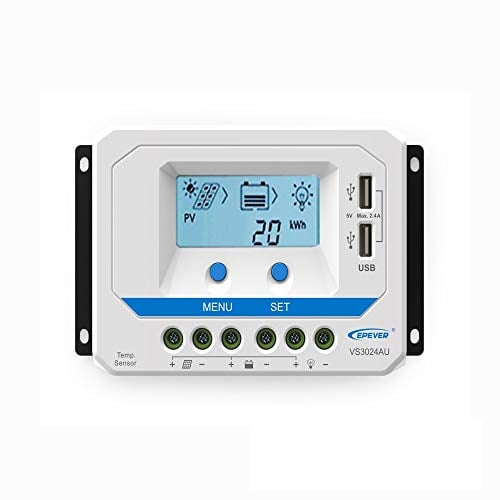 EPEVER PWM VS3024AU 30A Controlador de carga 12/24V max. PV 50V