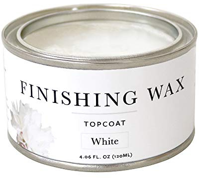 Jolie Finishing Wax - Protective topcoat Paint - Use on interior furniture, cabinets, walls, home decor and accessories - Odor-Free, Non-Hazardous - White - 120 ml