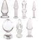 Hochwertig Glasdildo Kristall Glas Dildo G-punkt Penis Anal Butt Plug Masturbation Stimulator SM Spielzeug Sex-Toys Sex Spaß machen (Weiß)
