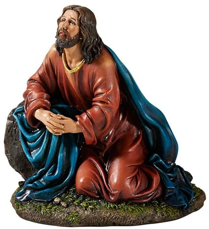 Avalon Gallery Christian Brands Christliche Heimdekoration, handbemalt, Michael Adams Figur, 14 cm, Qual im Garten