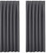 BellaHills Blackout Curtains Thermal Insulated Blackout Curtains Pencil Pleat Curtains Room Darkening Curtains for Living Room/Bedroom, Charcoal Grey