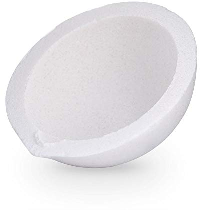 Jadpes Mini Taza de Plato de crisol de alúmina de cerámica para fundición de fundición, refinación, Oro, Plata, Cobre, chatarra, Placas de Circuito de joyería de Metal, 1 Pieza de crisol d