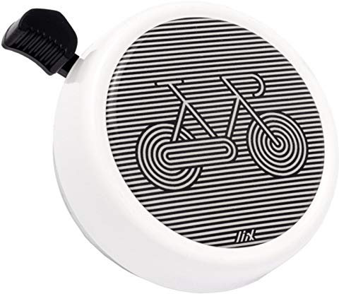 Liix Fahrradklingel Big Colour Bell, Stripe Bike - Weiß, 72