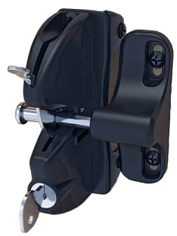 Alberts 323141 Gartentorverschluss | Zum Anschrauben | Glasfaserverstärktes Nylon mit Edeslstahlkern | Schwarz