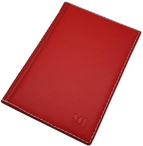 myledershop Große Elegante Ausweismappe 12 Fächer MJ-Design-Germany Made in EU (Design 1 / Rot)