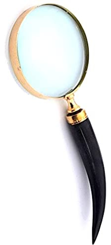 Vimal Nautical Loupe en laiton style vintage antique en corne de buffle 25,4 cm