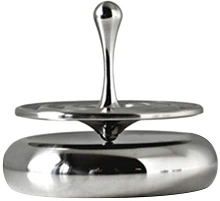 Rvtkak Metallkreisel Kreisel Great Accurate Silver Toy Rotierende Magnetische Dekoration Edelstahl Kreisel Perfekte Balance Zwischen Leistung Mit Basis