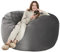 HABUTWAY 5000 Riesen Sitzsack Stühle Hochelastische Sechseckige Memory Foam Füllung Geruchlos und Allergenfrei Sitzsack Stuhl mit luxuriösem Samtbezug Langlebige Inneneinlage Sofaliege (Grau)
