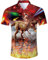 TUONROAD Hemd Herren 3D Hawai Hemd Bunte Funky Hawaiihemd Sommer Kurzarm Sommerhemd T Shirt Freizeithemden Strandhemd Hawaii Hemd M