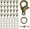 KINBOM 170PCS Lobster Clasp with Open Jump Ring Set, Jewelry Bracelet Connectors Necklace Clasp Bracelet Clasp Jump Rings for Jewelry Making (Bronze)