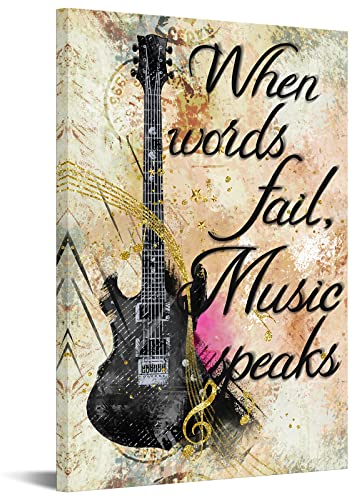 SkenoArt Gitarren-Leinwandbild