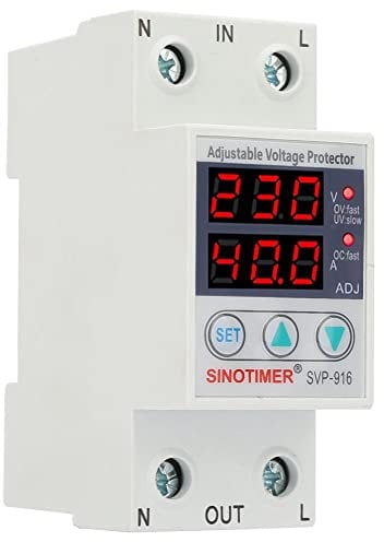 Ailao Stabilizzatore di Tensione 230V Protettore di Tensione Regolabile Protezione Sovratensione Monofase Intelligente per Elettrodomestico per ufficio, Protezione della casa 230V CA(63A).