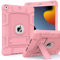 ZoneFoker Hülle für iPad 9/8/7 Generation 10,2 Zoll, für iPad 9./8./7. Generation 2021/2020/2019 10 2 Zoll, Schlank Stoßfeste Robuste Schützend Hülle mit Ständer 10.2 für Mädchen Frau (Roségold)
