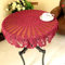 BMIDRUT Rote Vintage-Deckchen, Häkelspitze, Häkel-Tischdecken, rund, handgefertigt, Baumwolle, Tischdekoration, Hochzeit, Zuhause, Party, Dekoration, 90 cm (rot)